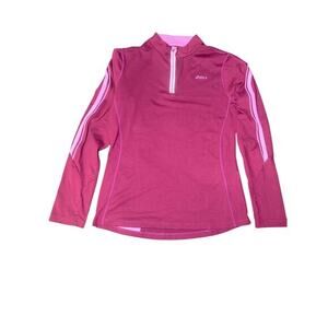 ASICS women’s maroon & pink pullover activewear size Medium